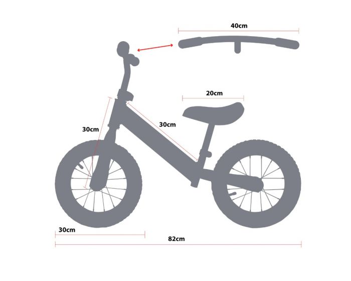 Bicicletta bakance bike Magikbike Evolution Rossa ITAB200