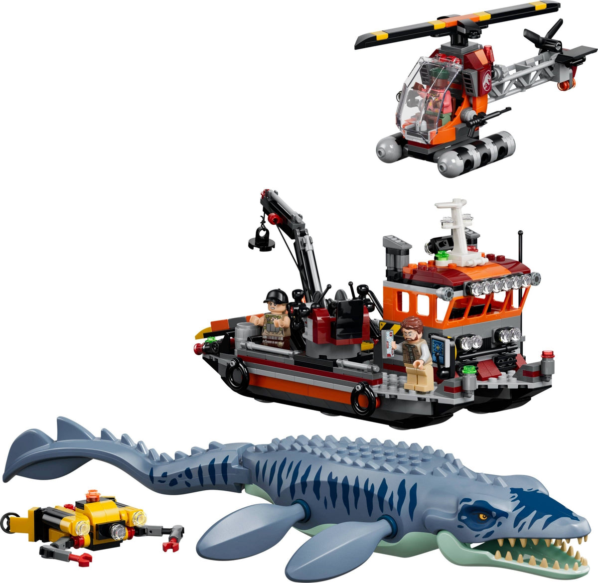 LEGO 77983 Attacco alla barca del dinosauro Mosasaurus