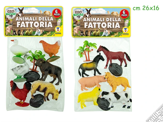 Teorema Geo Nature - Animali Della Fattoria 9 Pezzi Assortiti