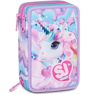 Seven Astuccio 3 Zip SJ Gang Glow Led Unicorn Girl