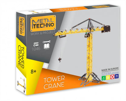 Metal Techno Bausatz Tower Crane 54 Cm Acciaio Giallo/Nero