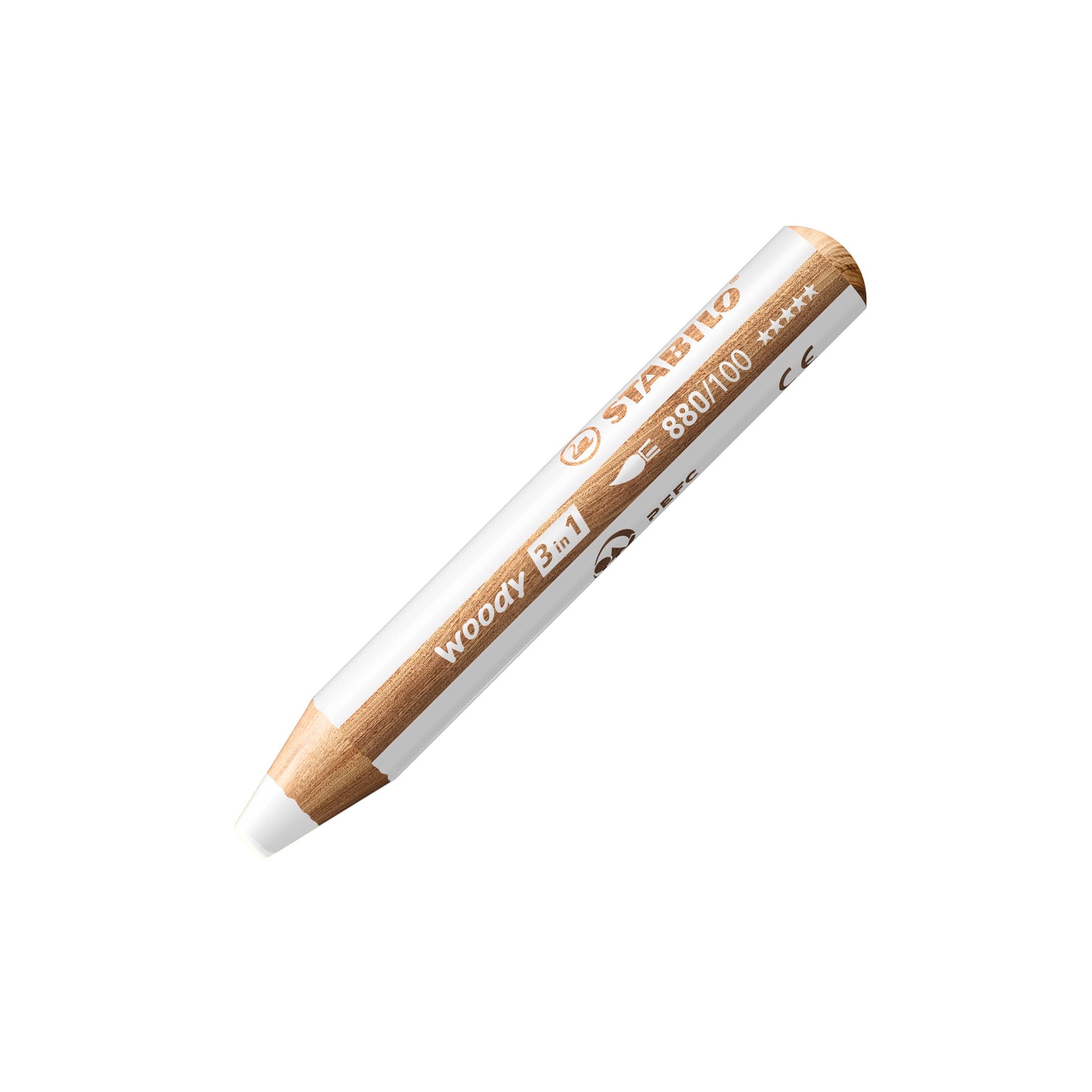 STABILO Woody 3 in 1 Bianco - Matita Colorata Multifunzione