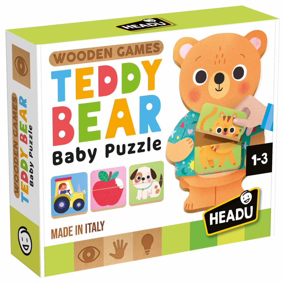 Wooden Game Teddy Bear Baby Puzzle - HEADU