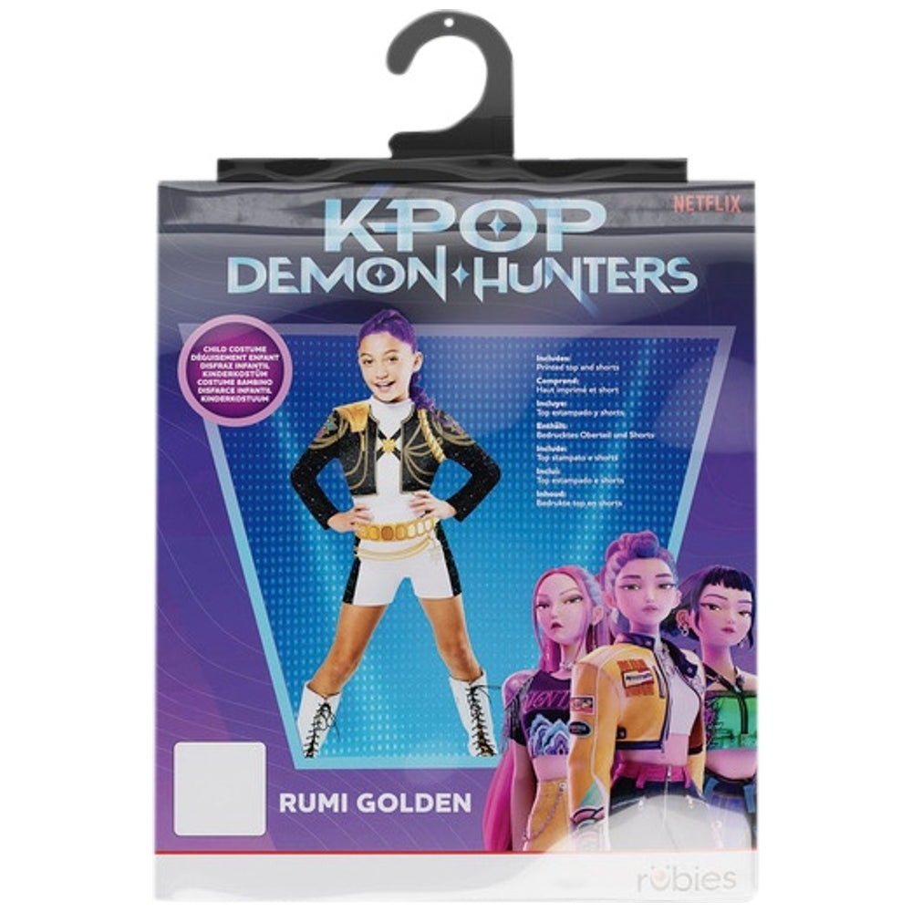 KPop Demon Hunters Rumi Golden 2 Pezzi Bambino 110/116 Nero/Bianco