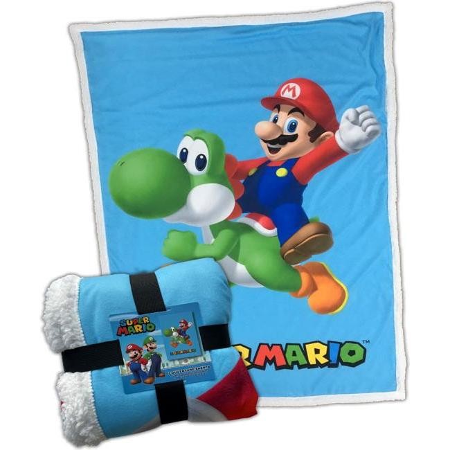 Distributionz Plaid Sherpa Mario E Yoshi 100x150cm