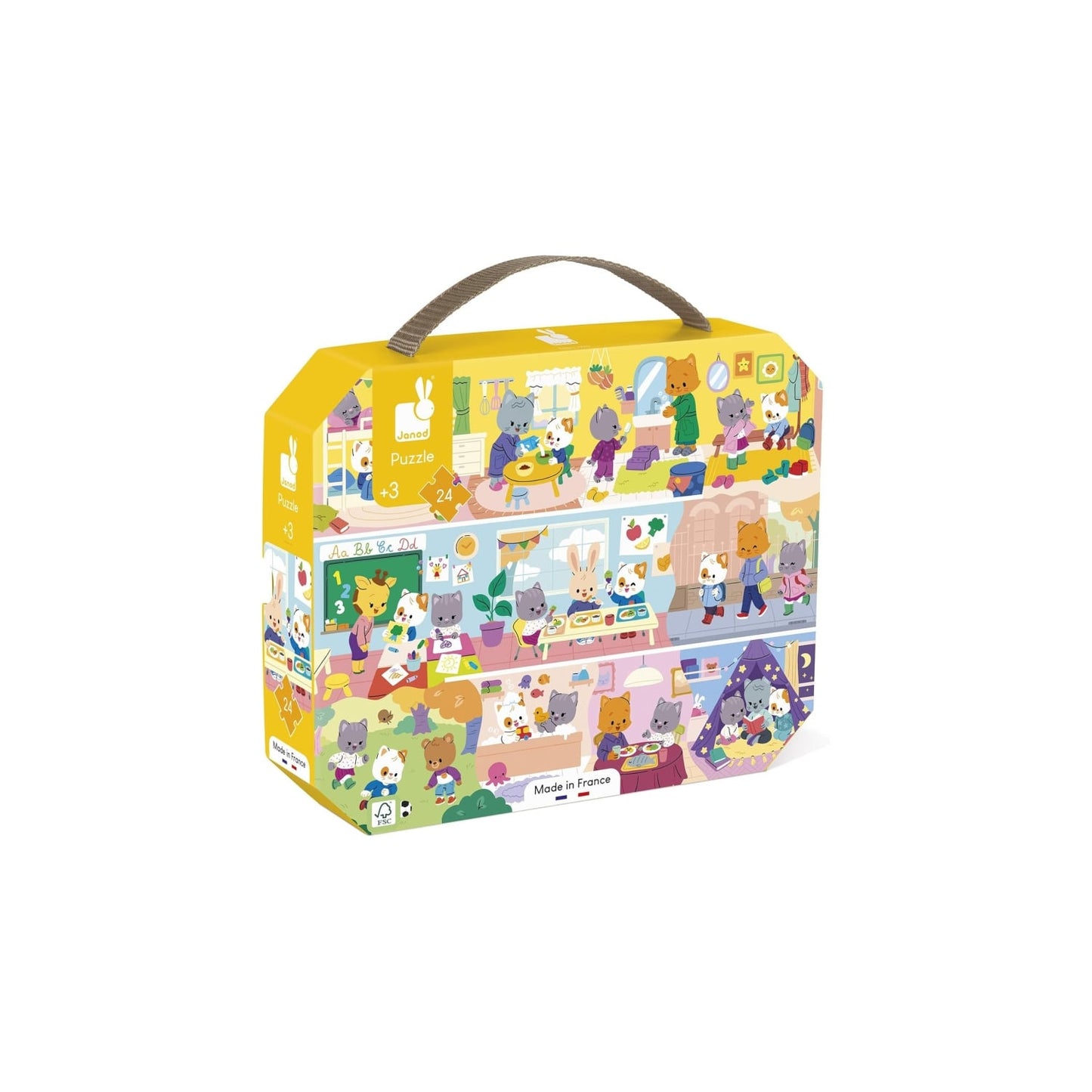 Janod Puzzle Le Routine Quotidiane in Valigetta - 24 Pezzi