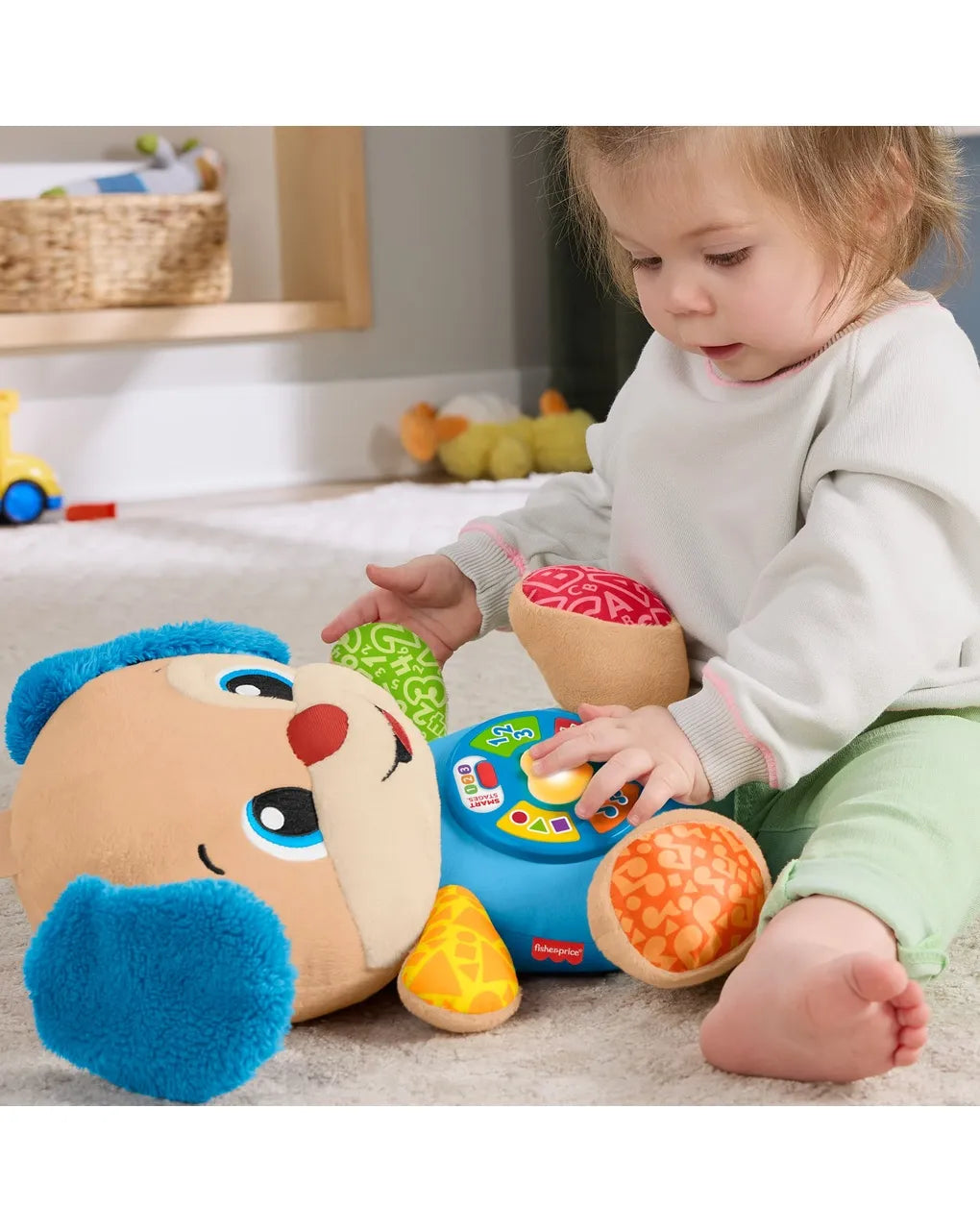 Fisher-Price Cagnolino Ridi e Impara (versione maschile del peluche educativo Smart Stages Puppy).