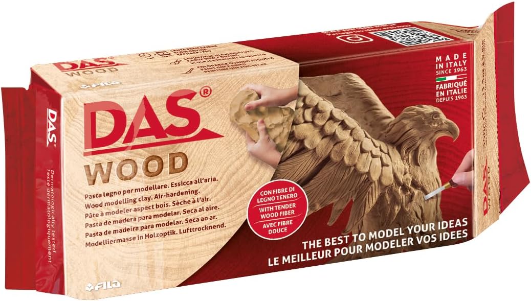 Das Wood, Pasta Da Modellare Con Fibre Di Legno