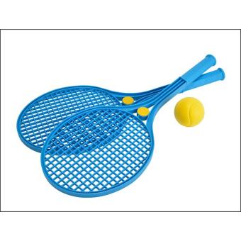Set Tennis Soft Ball 2 Racchette Con Palla Colori Assortiti