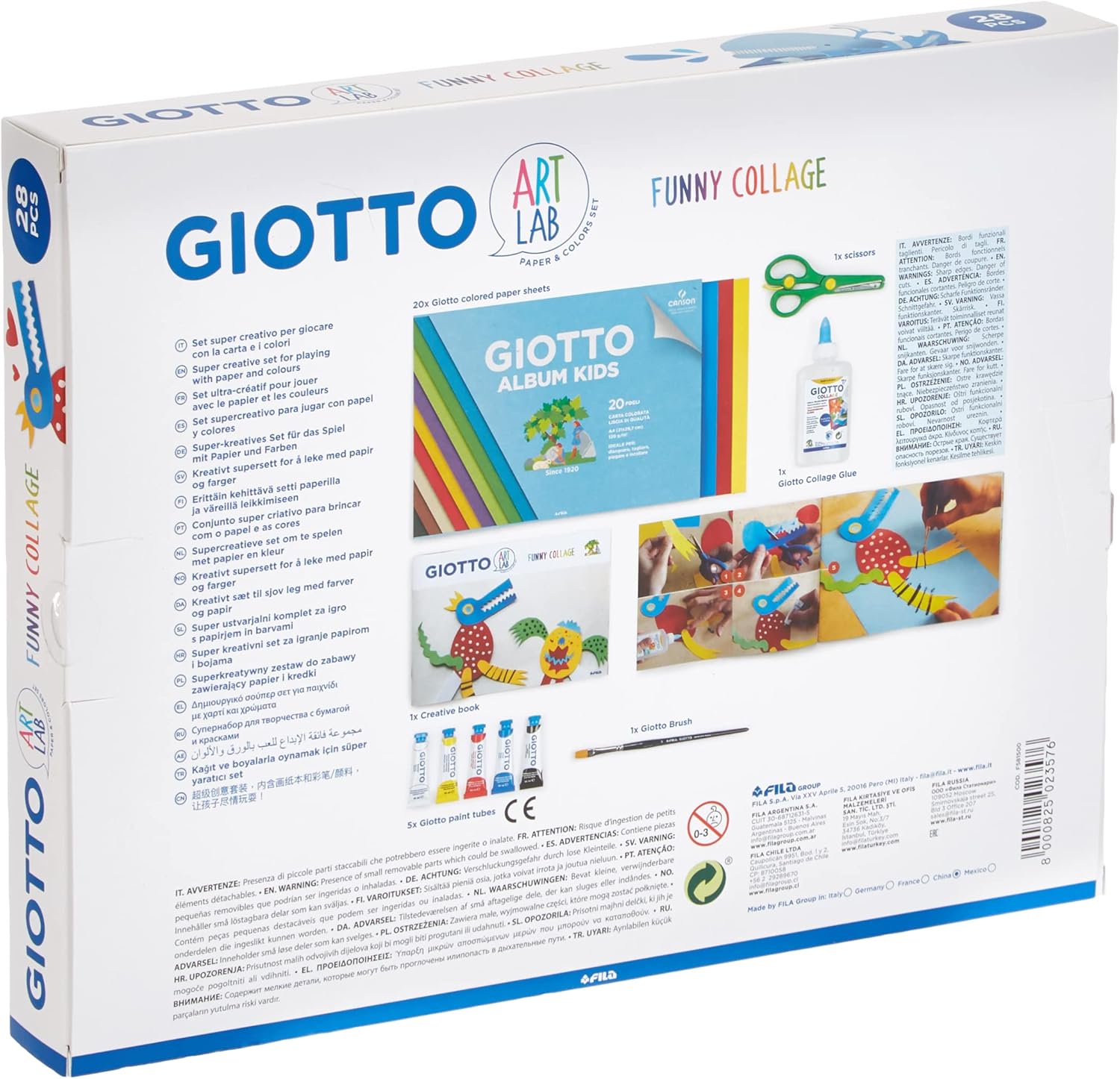 Giotto - Art Lab: Funny Collage - Kit Creativo Per Collage