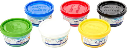 Giotto 4 Confezioni -6 Barattoli 100 Ml Tempera A Dita