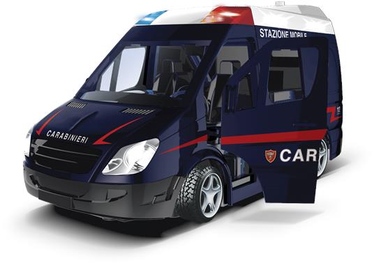 Stazione Mobile Carabinieri A Frizione Con Luci, Suoni E Portiere Apribili