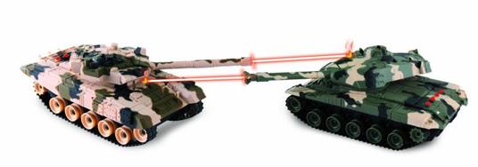 Battle Tank. Radiocomando A Controllo Completo Con Frequenze Differenziate Assortite. Cannone A Comando Infrared