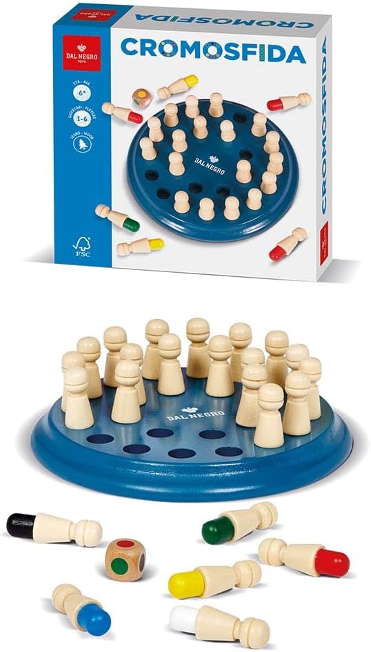 Dal Negro - Cromosfida, Gioco Di Memoria Colorato Con Dado In Legno