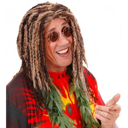 Costume Parrucca Rastafarian Biondo/Castano - In Scatola