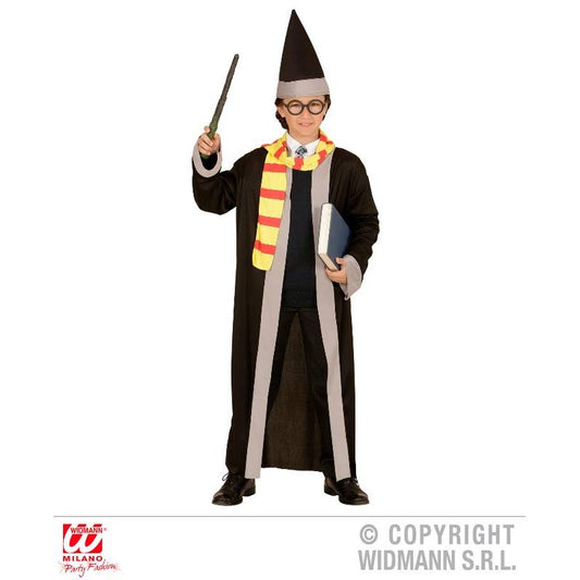 Costume Mago (Tunica, Sciarpa, Cappello) (158 Cm / 11-13 Years)
