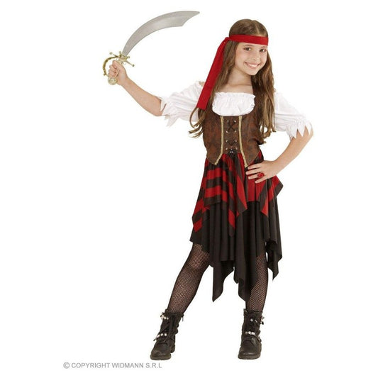 Costume Piratessa (Vestito, Corsetto, Fascia Per Testa) (164 Cm / 14-16 Years)