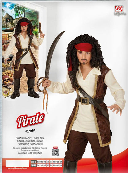 Costume Di Carnevale Pirata Dei Caraibi   5-7 Anni