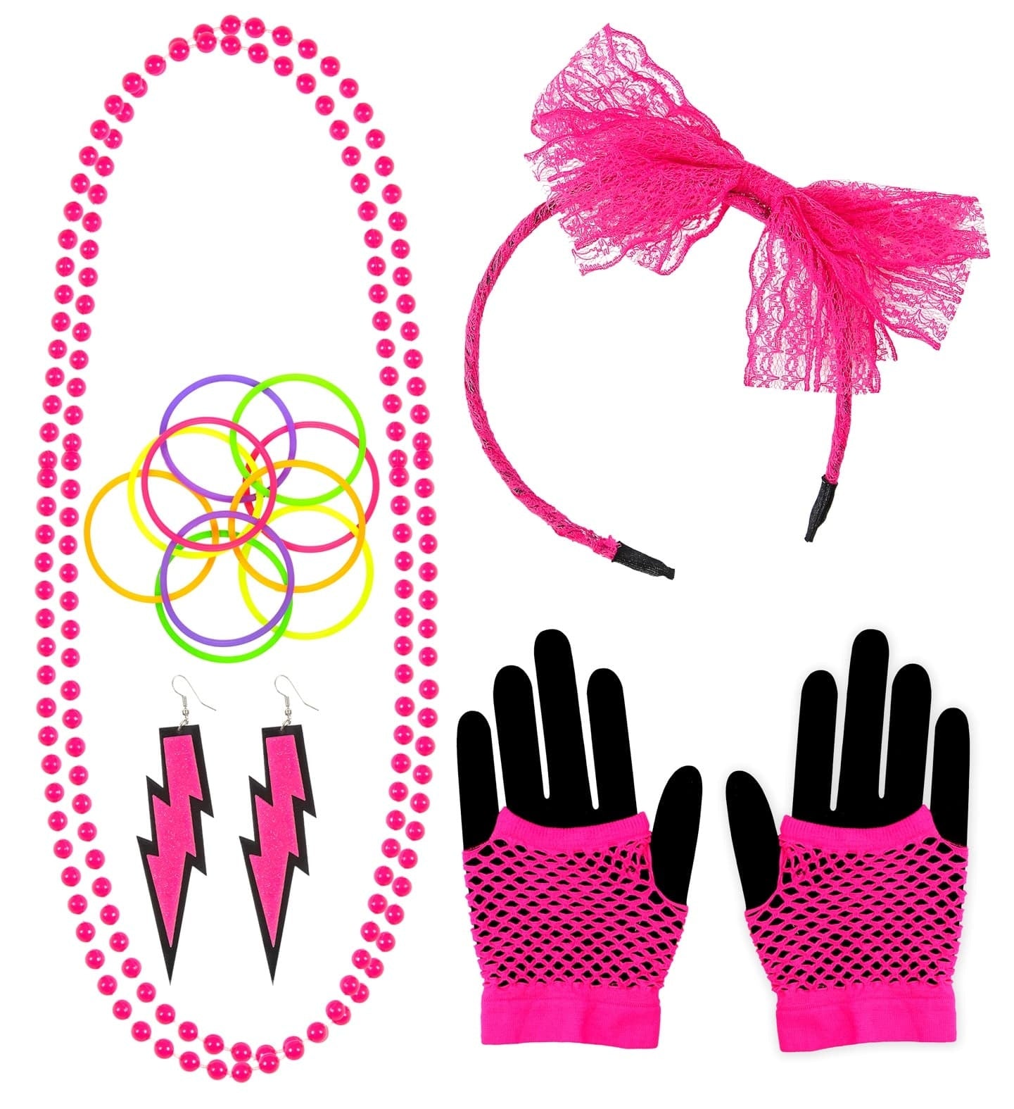 Accessori Moda Anni 80 Rosa