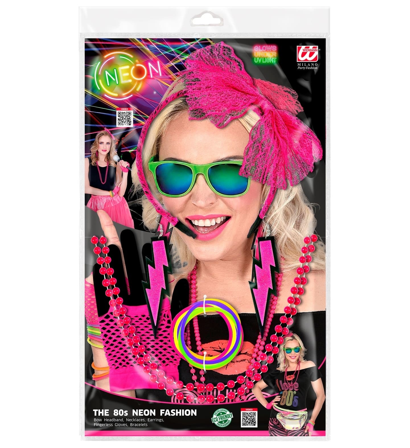 Accessori Moda Anni 80 Rosa