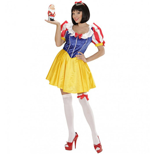 Costume Principessa Delle Favole (Vestito, Giarrettiera, Fiocco Per Capelli) (S)