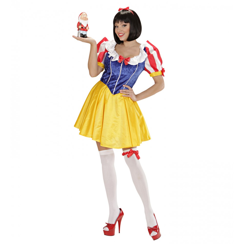 Costume Principessa Delle Favole (Vestito, Giarrettiera, Fiocco Per Capelli) (M)