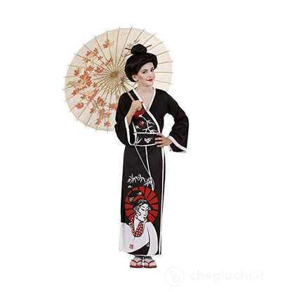 costume GEISHA (kimono, cintura, bacchette) 158 cm / 11-13 anni