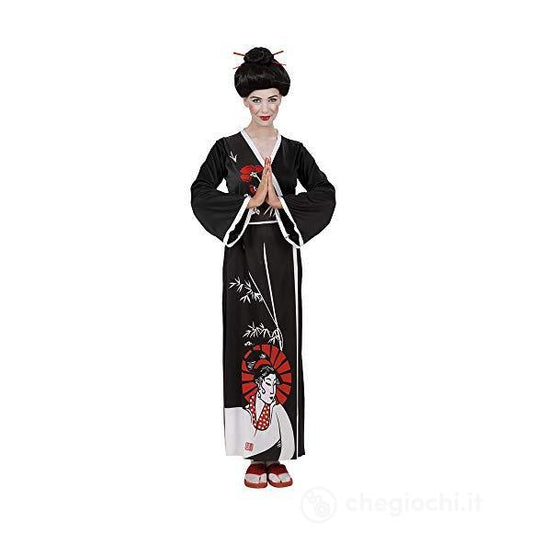 costume GEISHA (kimono, cintura, bacchette) M