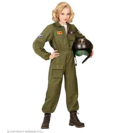 Costume Di Carnevale Pilota Di Jet Da Combattimento   8-10 Anni