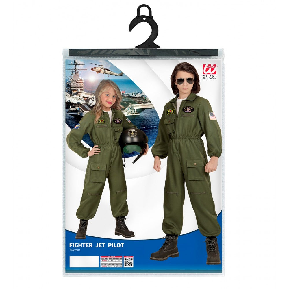 Costume Di Carnevale Pilota Di Jet Da Combattimento  11-13 Anni