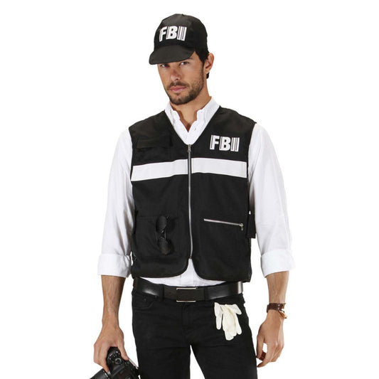 Costume Fbi Crime Scene Investigator (Gilet, Berretto) (M/L)