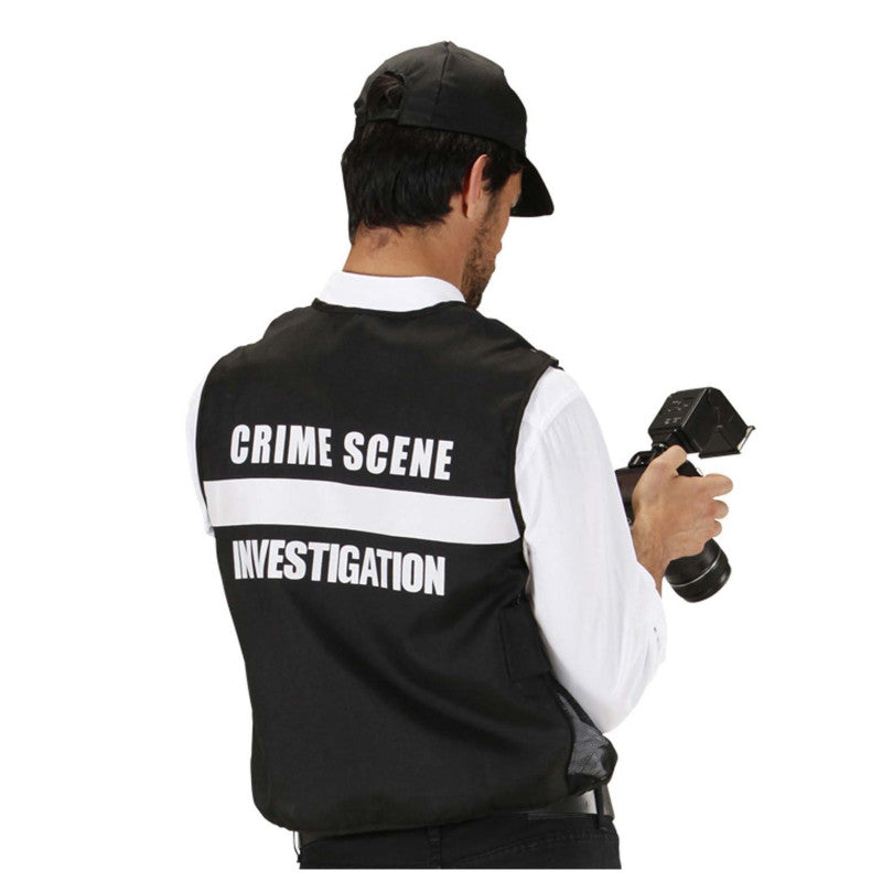Costume Fbi Crime Scene Investigator (Gilet, Berretto) (M/L)