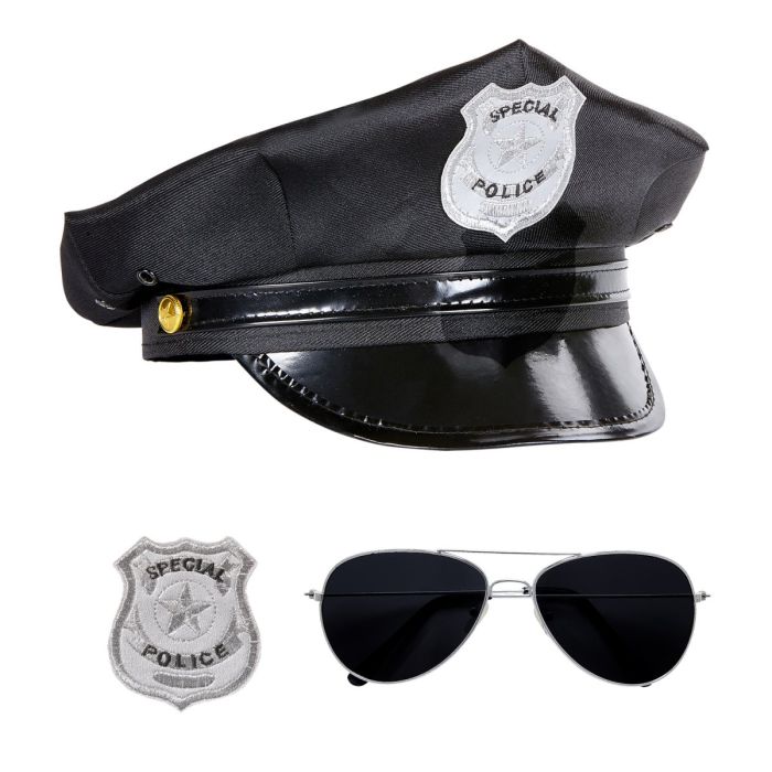 Set Poliziotto (Cappello, Occhiali, Distintivo)