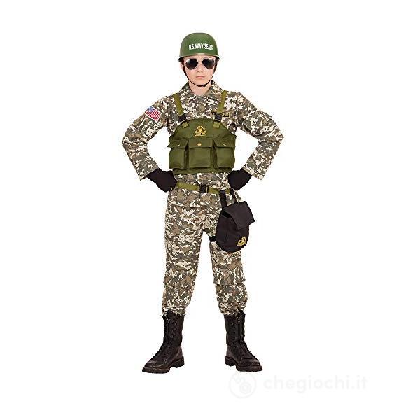 costume NAVY SEALS (casacca, gilet, pantaloni, cintura, borsellino, elmo) 164 cm / 14-16 anni