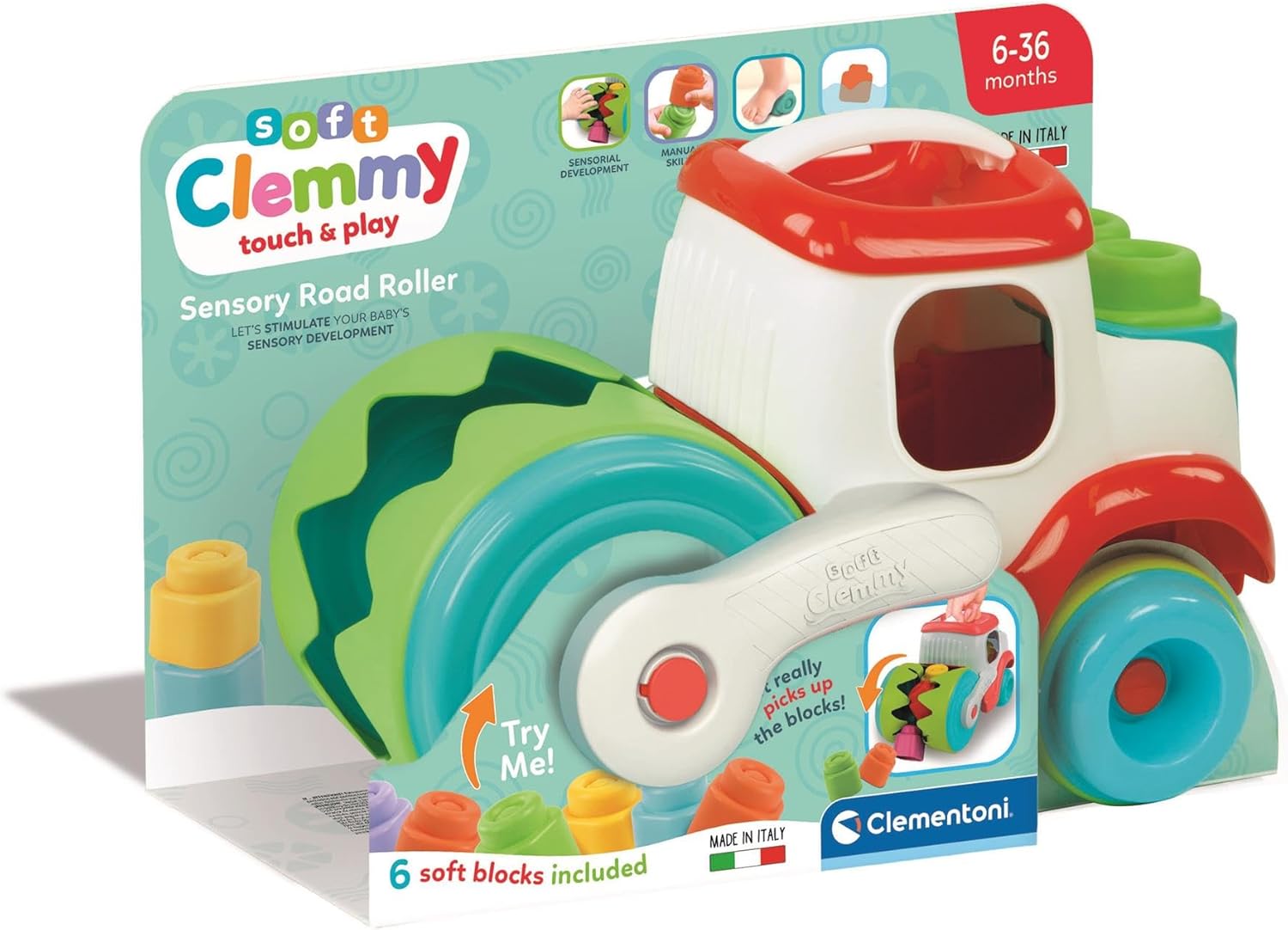 Clementoni Soft Clemmy - Touch And Play Sensory Steamroller