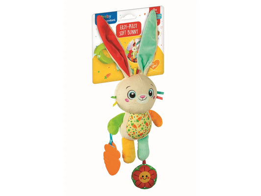 Clementoni Travel Plush With Clamp Bunny