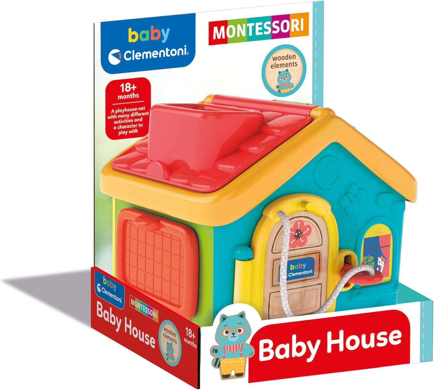 Baby Clementoni - Baby House Montessori Lock & Key, Casetta Attività