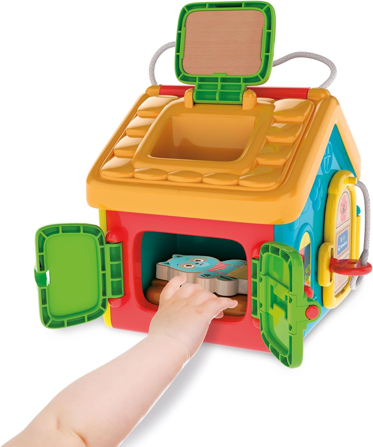 Baby Clementoni - Baby House Montessori Lock & Key, Casetta Attività