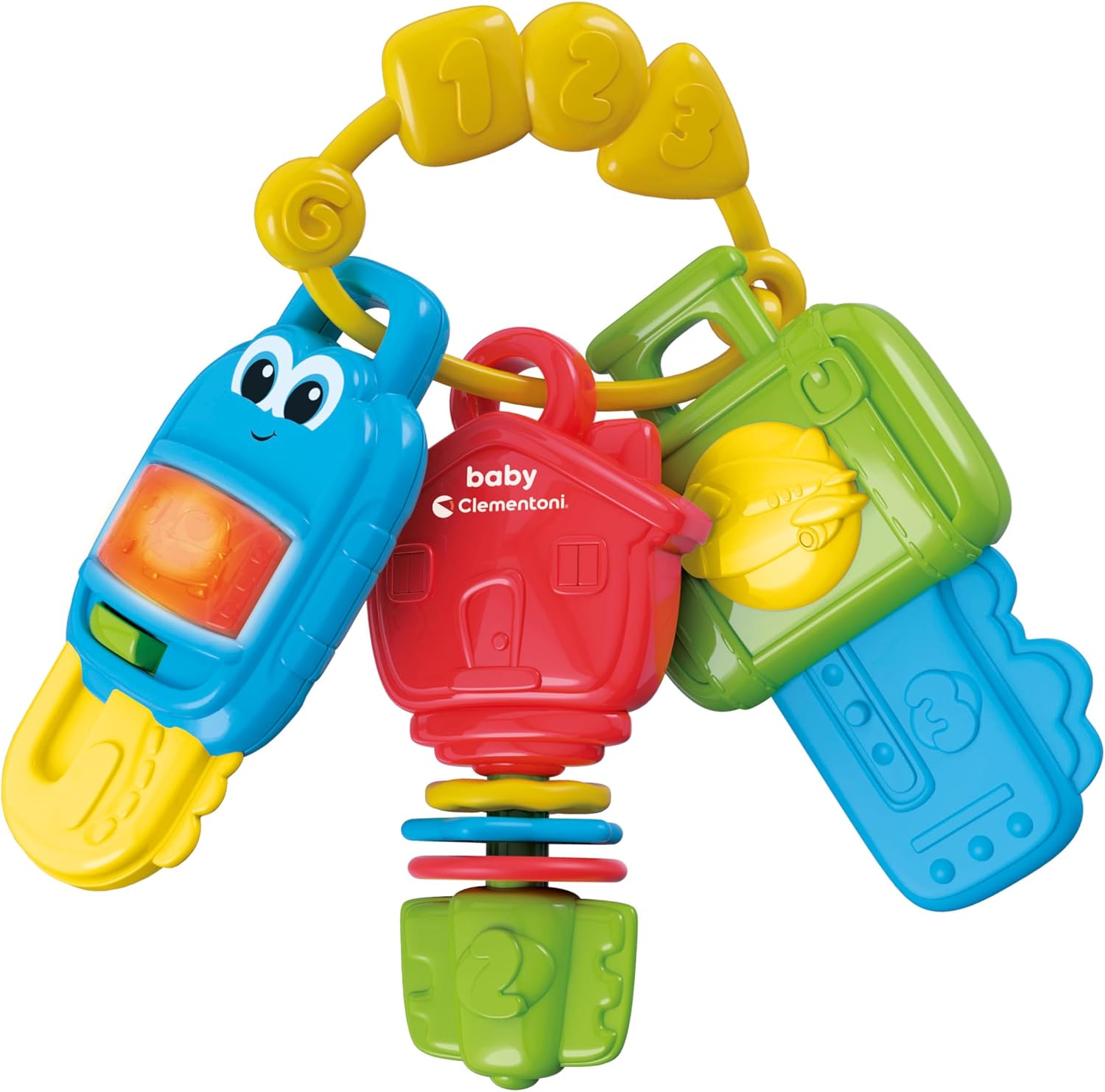 Clementoni - 3 Chiavi Giocattolo Interattive, Multi-Activity Keys