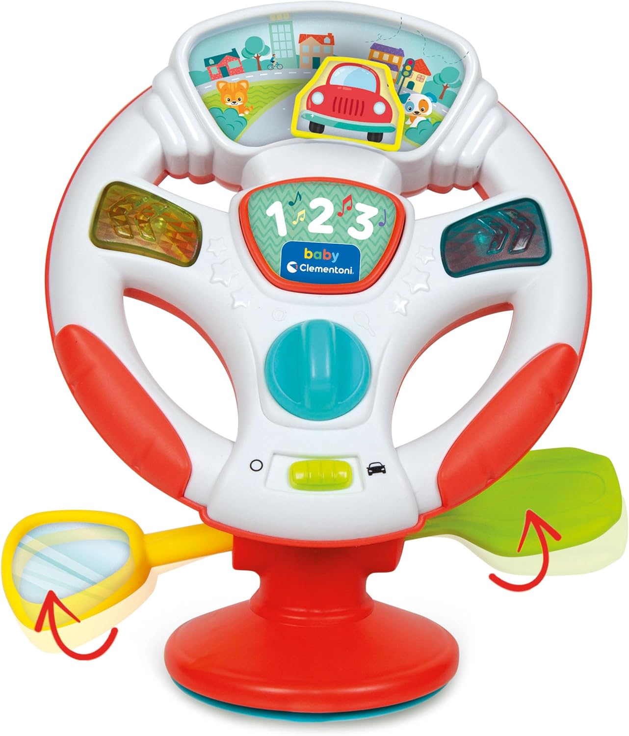 Clementoni - Volante Giocattolo Per Bambini, Gira E Guida Volante Attività