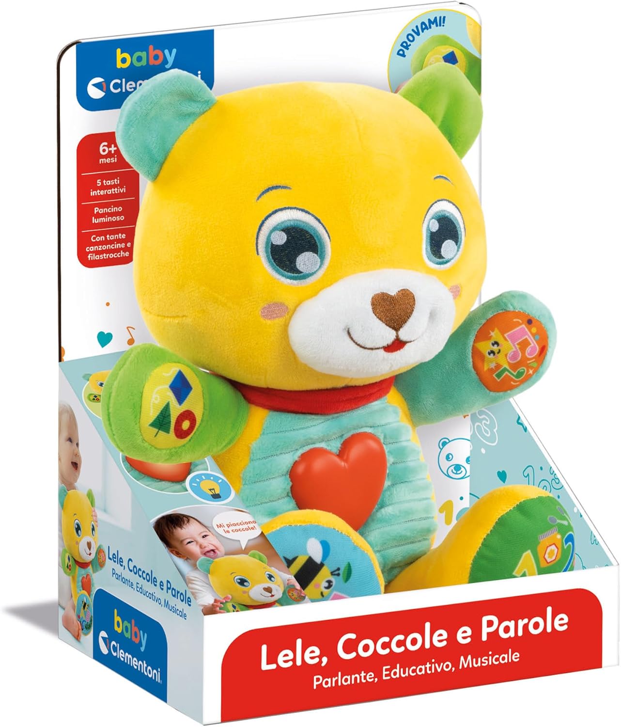 Clementoni Baby Lele Coccole E Parole, Peluche Interattivo Parlante