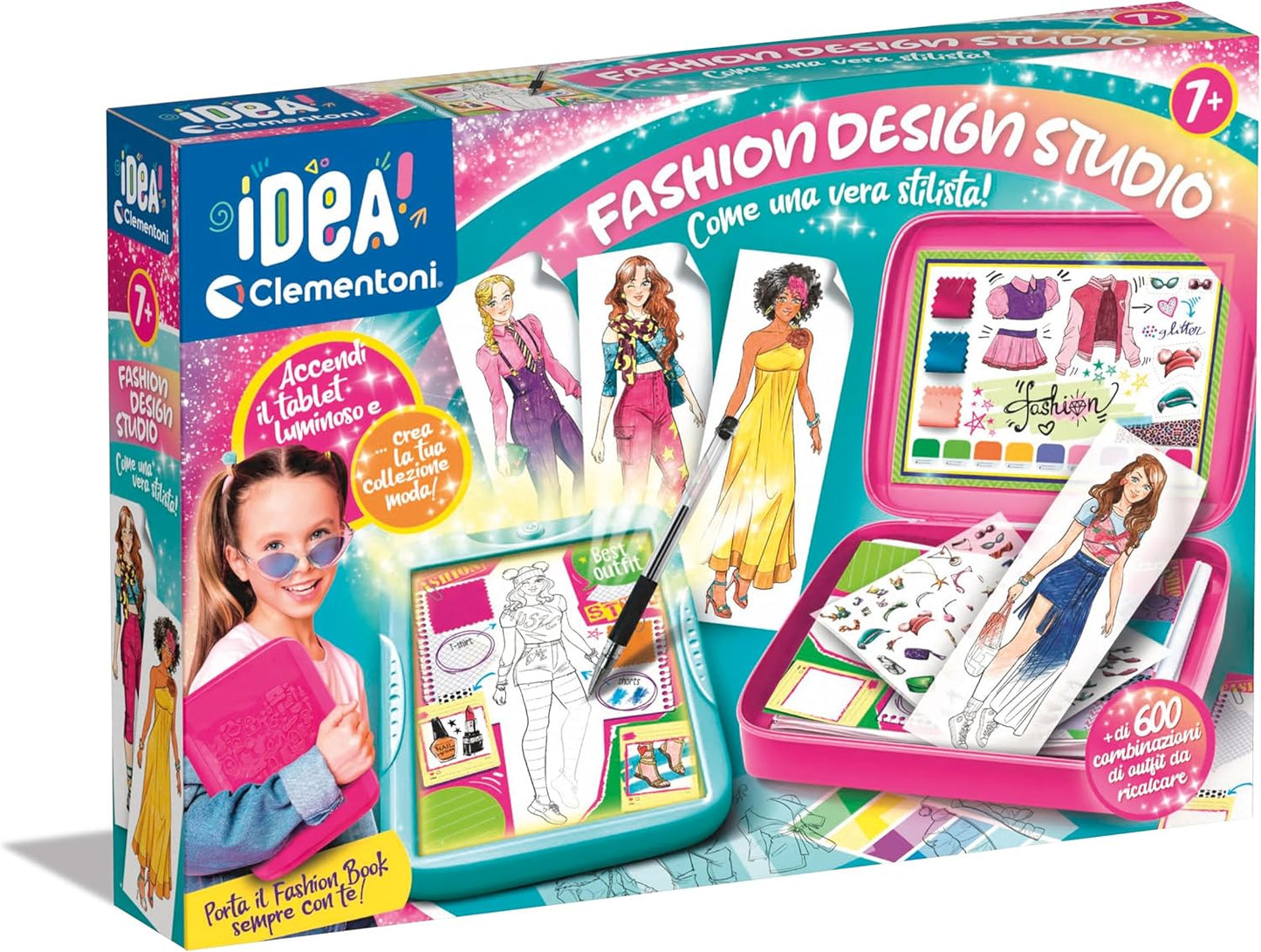 Clementoni Idea - Fashion Designer, Lavagna Luminosa Creativa