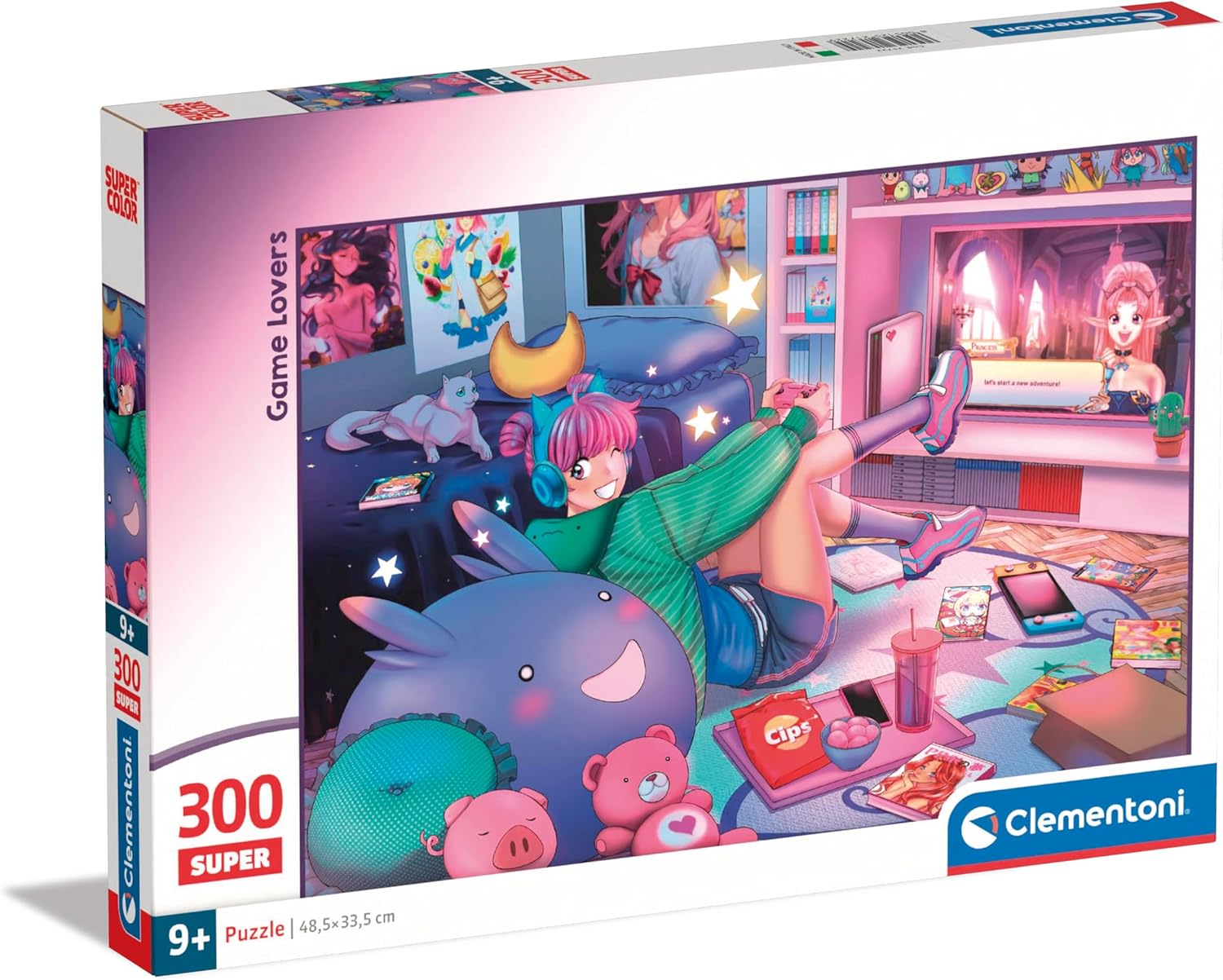 Clementoni - 21722 - Supercolor Puzzle - Game Lovers - 300 Pezzi