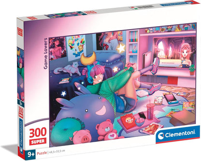 Clementoni - 21722 - Supercolor Puzzle - Game Lovers - 300 Pezzi