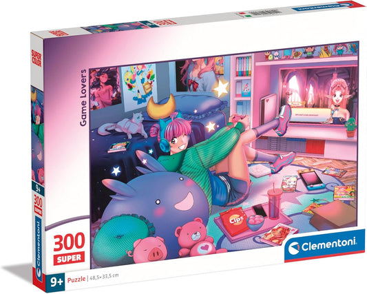 Clementoni - 21722 - Supercolor Puzzle - Game Lovers - 300 Pezzi