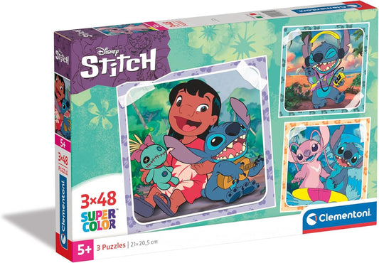 Clementoni- Disney Stitch Supercolor Stitch-3x48