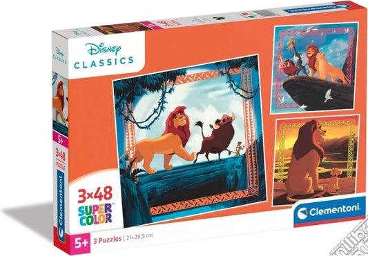 Clementoni Puzzle  3x48 Square The Lion King