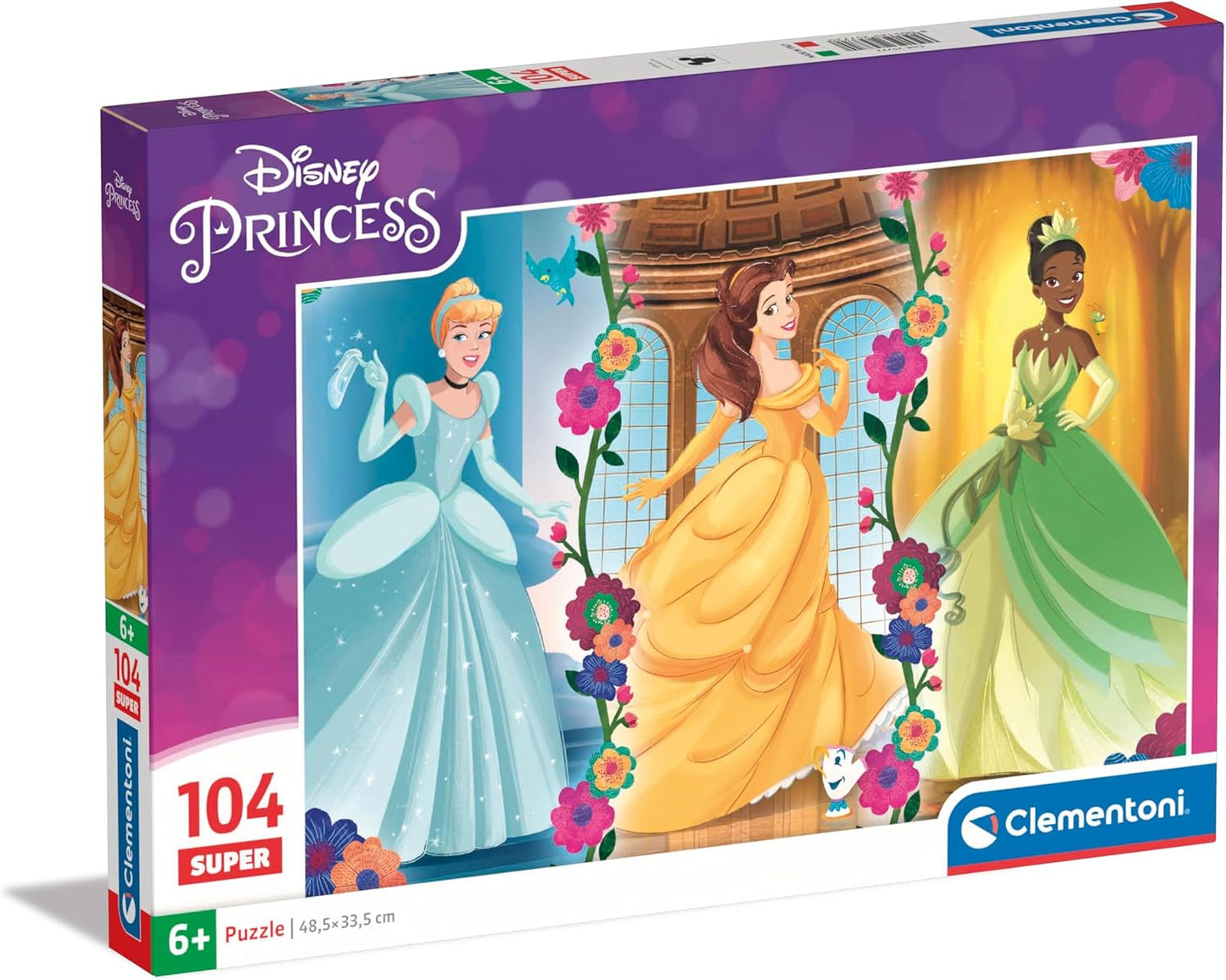 Clementoni - 25772 - Supercolor Puzzle - Disney Princess - 104 Pezzi