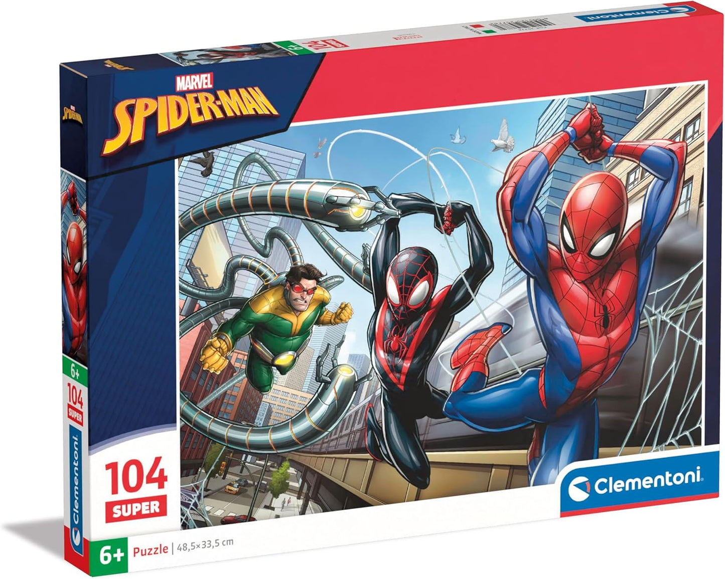 Clementoni - 25778 - Supercolor Puzzle - Marvel Spider-Man - 104 Pezzi