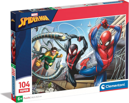 Clementoni - 25778 - Supercolor Puzzle - Marvel Spider-Man - 104 Pezzi
